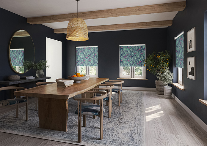 Watercolour Jungle, Night - Twist&Fit Roller Blind - Image 7